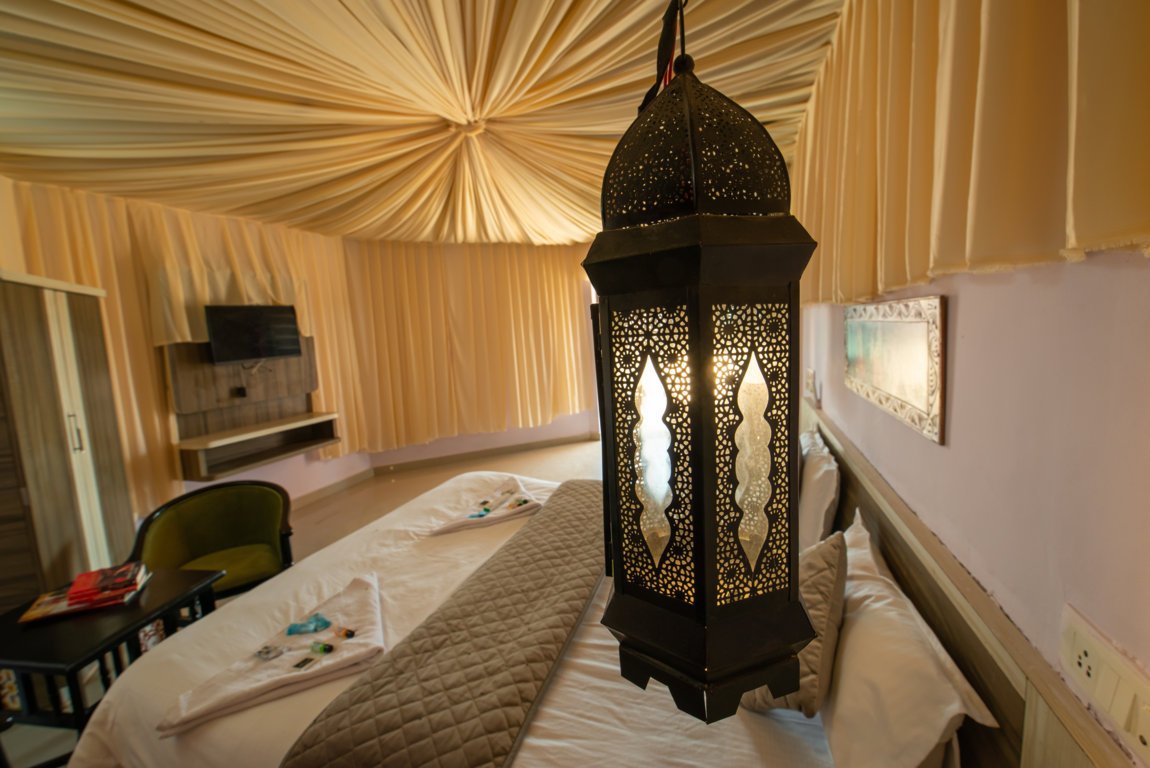 Evening Setup at Sultan Desert Camp Jaisalmer