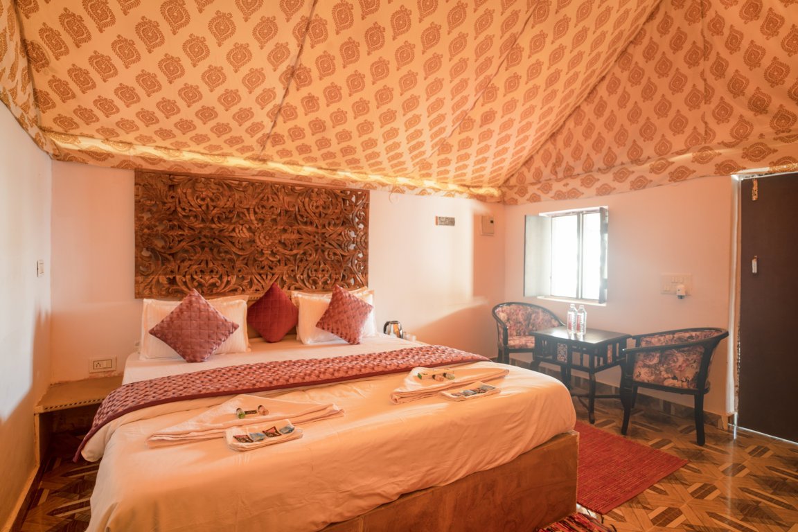 Evening Setup at Sultan Desert Camp Jaisalmer