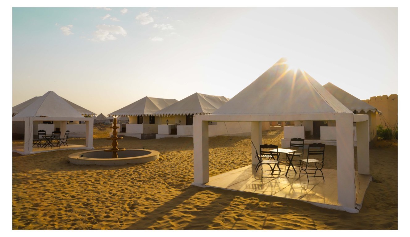 Outdoor Dining Area at Sultan Desert Camp Jaisalmer