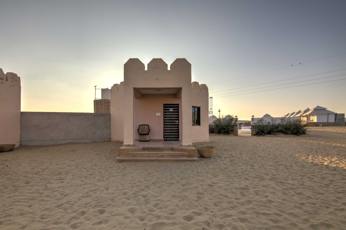 Evening Setup at Sultan Desert Camp Jaisalmer